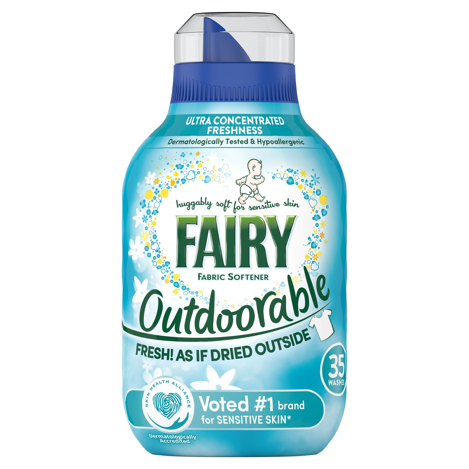 Best Fairy Outdoorable Non Bio Fabric Softener 35 Washes, 490ml | High Quality Cleaning Product Online - Product Image Best Fairy Outdoorable Non Bio Fabric Softener 35 Washes, 490ml | High Quality Cleaning Product Online - Product Image
